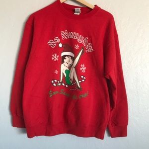 Betty Boop Be Naughty Christmas Sweater 